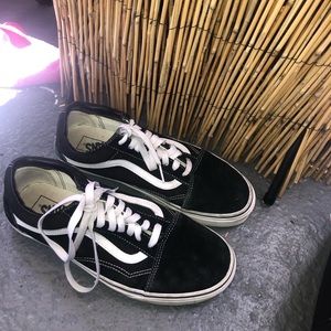 Black and white vans